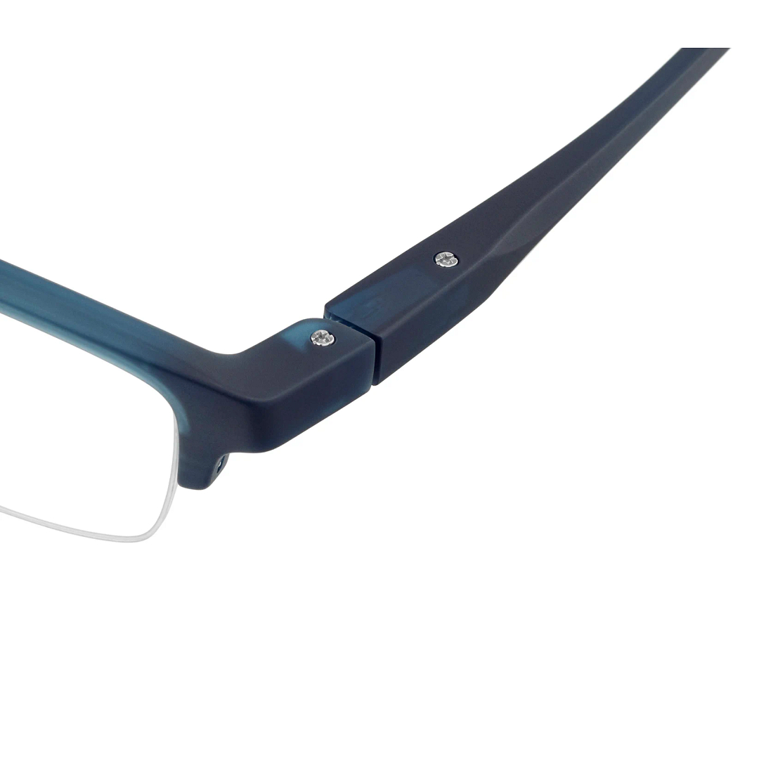 OWNDAYS | MOVE Matte Blue Half Rim Rectangle left side